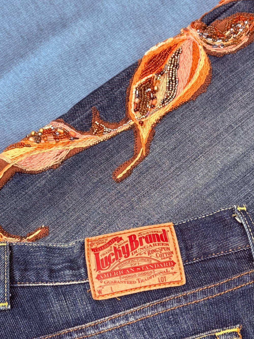 One of a kind. Custom LUCKY brand denim